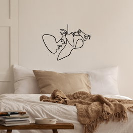 Wallity To Feel Escultura de Pared de Metal Negra
